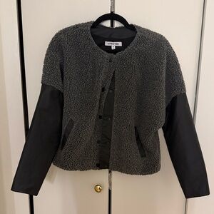 Elizabeth and James Charcoal and Black Teddy Jacket